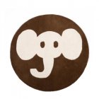  Rund Matta Elefant, brun