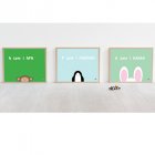  Poster, 3-pack, apa, pingvin och kanin
