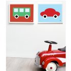  Poster, 2-pack bil och buss