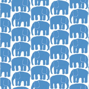 Tyg Elefantti, bla elefanter