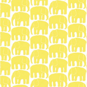 Tyg Elefantti, gula elefanter